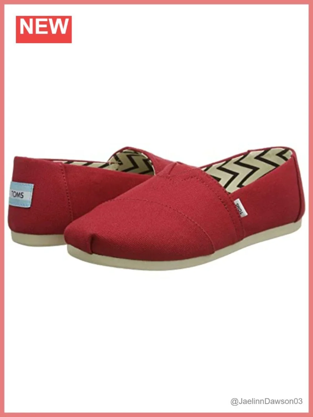 TOMS Espadrille Slip-Ons Recycled Cotton Canvas Comfort Flats